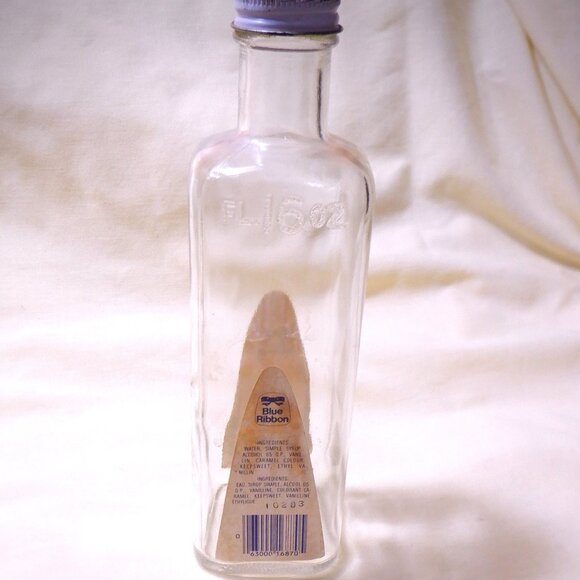 Vintage ~ Actual BLUE RIBBON  Bottle ~ Artificial Vanilla Extract ~ Metal Cap - Picture 2 of 2